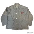 画像1: 40's 「1 WASH & 1 DRY」　”It's Walker"　HICKORY STRIPE　2 POCKET　COVERALL JACKET　WITH EMBROIDERY (1)