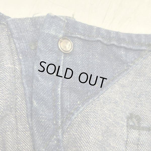 画像15: 30's　"WHITEFIELD S&B”　「DENIM」　巻きSTYLE　with NICE POCKET　& WITHOUT WAIST BELT　BIB OVERALL　VERY OLD STYLE !! (15)