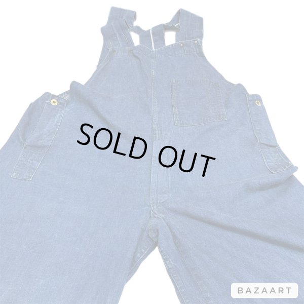 画像10: 30's　"WHITEFIELD S&B”　「DENIM」　巻きSTYLE　with NICE POCKET　& WITHOUT WAIST BELT　BIB OVERALL　VERY OLD STYLE !! (10)
