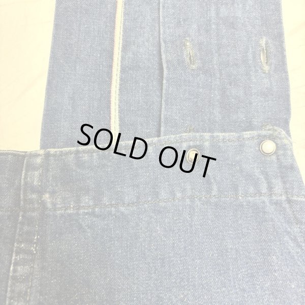 画像20: 30's　"WHITEFIELD S&B”　「DENIM」　巻きSTYLE　with NICE POCKET　& WITHOUT WAIST BELT　BIB OVERALL　VERY OLD STYLE !! (20)