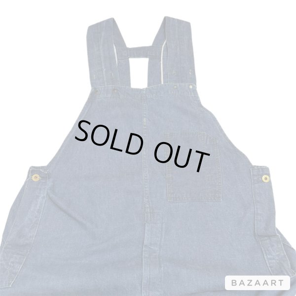 画像2: 30's　"WHITEFIELD S&B”　「DENIM」　巻きSTYLE　with NICE POCKET　& WITHOUT WAIST BELT　BIB OVERALL　VERY OLD STYLE !! (2)