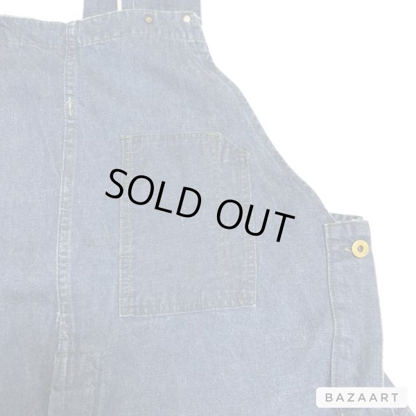 画像3: 30's　"WHITEFIELD S&B”　「DENIM」　巻きSTYLE　with NICE POCKET　& WITHOUT WAIST BELT　BIB OVERALL　VERY OLD STYLE !! (3)