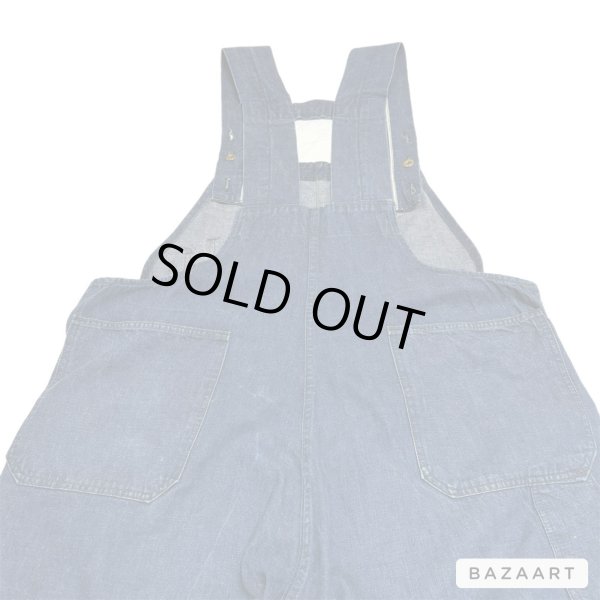 画像11: 30's　"WHITEFIELD S&B”　「DENIM」　巻きSTYLE　with NICE POCKET　& WITHOUT WAIST BELT　BIB OVERALL　VERY OLD STYLE !! (11)