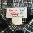 画像4: early 50's DEADSTOCK　"WINTER　KING"　PRINTED　COTTON　FLANNEL　SHIRTS　BLACK ベース　マチ付き　SIZE：15　M　 (4)