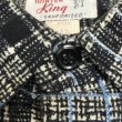 画像5: early 50's DEADSTOCK　"WINTER　KING"　PRINTED　COTTON　FLANNEL　SHIRTS　BLACK ベース　マチ付き　SIZE：15　M　 (5)