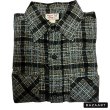 画像2: early 50's DEADSTOCK　"WINTER　KING"　PRINTED　COTTON　FLANNEL　SHIRTS　BLACK ベース　マチ付き　SIZE：15　M　 (2)