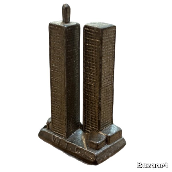 画像1: OLD　”World Trading Center”　METAL　ORNAMENT　 (1)