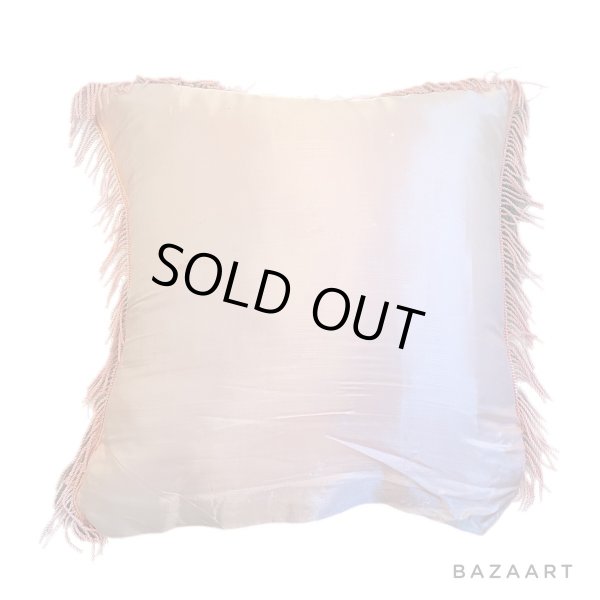 画像8: 50's MINT CONDITION   "Hawaian Islands"   PINK  SATIN   SOUVENIR  PILLOW (8)