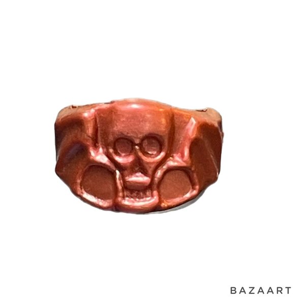 画像1: 50's- DEAD STOCK　”SKULL"　TOY RING (1)