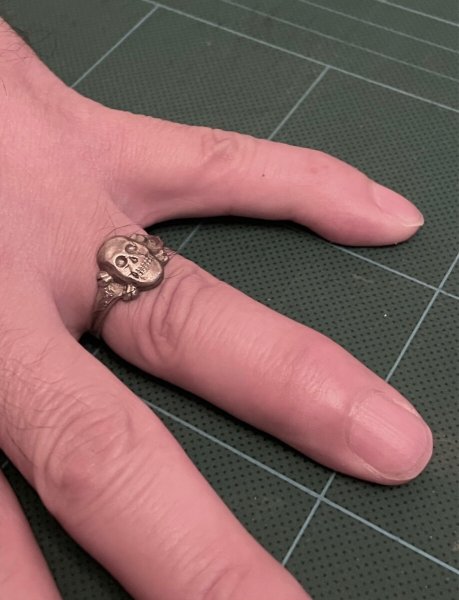 画像6: -50's "SKULL and CROSSBONES"   SILVER  RING (6)