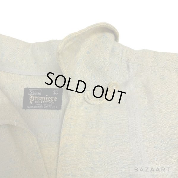 画像8: 60's "Sears　Premiere COLLECTION”　SHORT SLEEVE　RAYON SHIRTS　WITH BLUE NEP　SIZE:L (8)