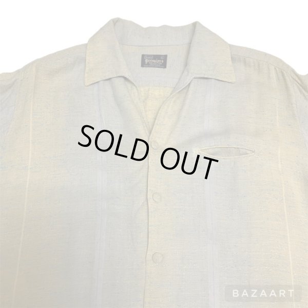 画像5: 60's "Sears　Premiere COLLECTION”　SHORT SLEEVE　RAYON SHIRTS　WITH BLUE NEP　SIZE:L (5)