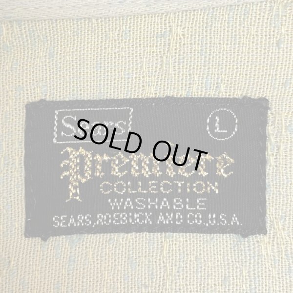 画像2: 60's "Sears　Premiere COLLECTION”　SHORT SLEEVE　RAYON SHIRTS　WITH BLUE NEP　SIZE:L (2)