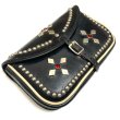 画像1: 50's DEAD STOCK　LEATHER CLUTCH BAG  with STUDS  (1)