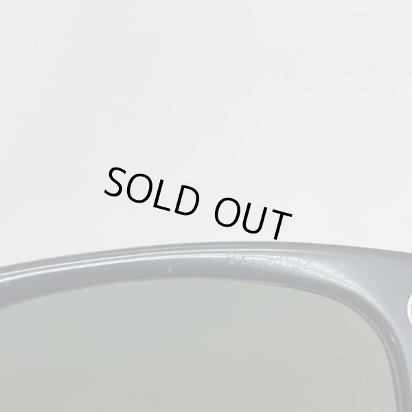 画像10: 70's- "B&L RAYBAN" 「WAYFARER 1 」　艶あり BLACK　芯なし　OLD　5022　　＃AS IS CONDITION (10)