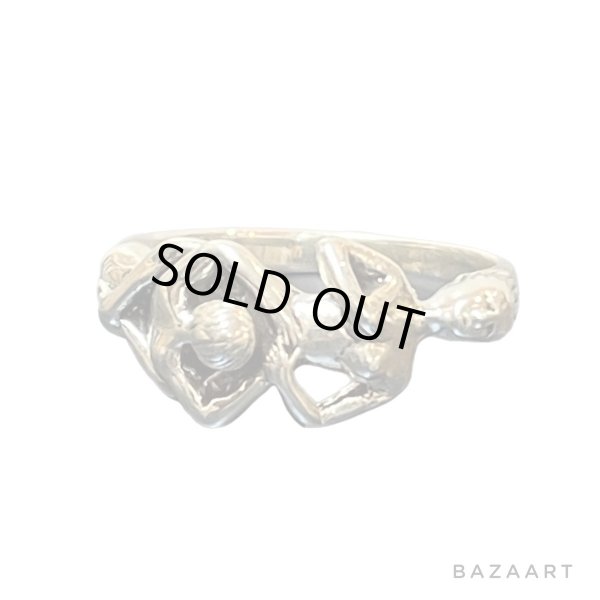 画像1: 60's- DEAD STOCK　"SEX"　MOTIF　SILVER RING　「69」　15号 (1)