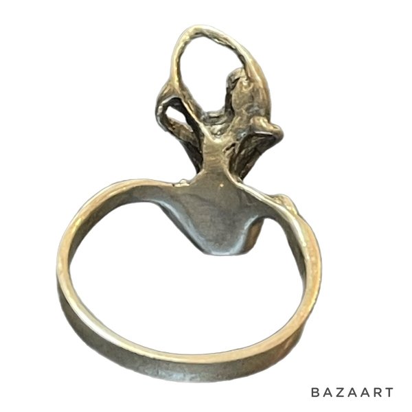 画像3: 60's- DEAD STOCK　"SEX"　MOTIF　SILVER RING　座位　18号 (3)