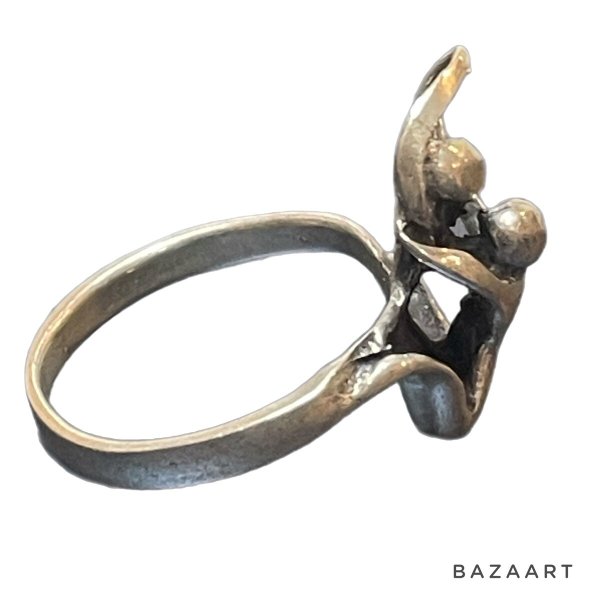 画像4: 60's- DEAD STOCK　"SEX"　MOTIF　SILVER RING　座位　18号 (4)