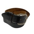 画像1: 60's LEATHER   BELT   BLACK  (1)