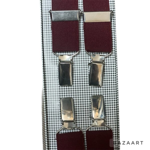 画像6: 1980's DEAD STOCK　”jomac”　made in England　「H-BACK」　SUSPENDERS　BURGUNDY　42” (6)