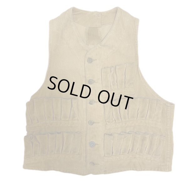 画像1: 〜30's  UNUSUAL CORDUROY   HUNTING VEST (1)