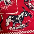 画像9: 50's　”HUNTING DOGS”　PATTERN　BANDANA　（difficult to find） (9)