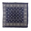 画像1: 60's "FAST COLOR  elephant brand"   BANDANA　NAVY　1 WASH　 (1)