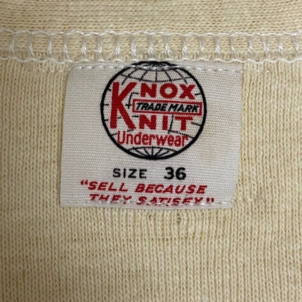 画像2: 30's〜 DEAD STOCK　“Knoks Knit”　HENRY NECK　LONG SLEEVE Tee SHIRTS (2)