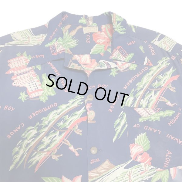 画像4: 〜50's "WAIKIKI SPORTS"　RAYON HAWAIIAN SHIRTS (4)