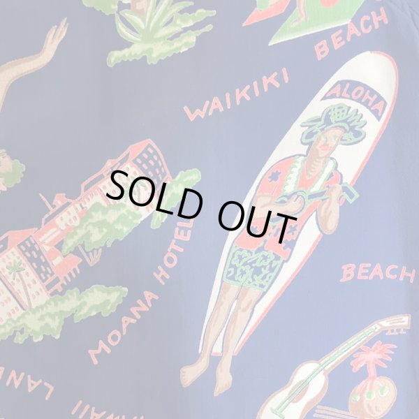 画像15: 〜50's "WAIKIKI SPORTS"　RAYON HAWAIIAN SHIRTS (15)