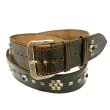 画像1: 40's　STUDS BELT　BLACK　good condition !! (1)