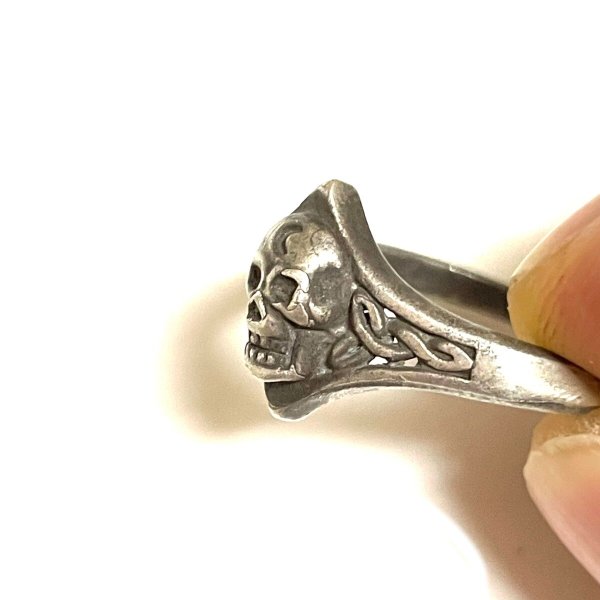 画像12: around 60's　"SKULL"　SILVER RING (12)