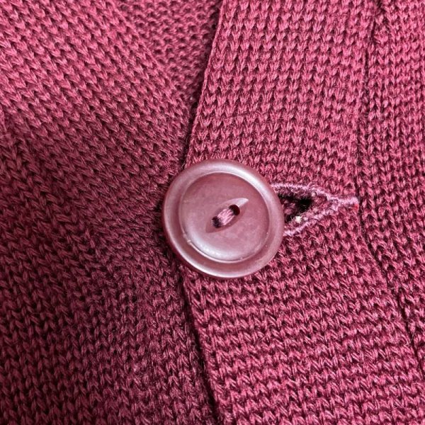 画像6: 40's SOLID  WOOL KNIT CARDIGN   BURGUNDY (6)