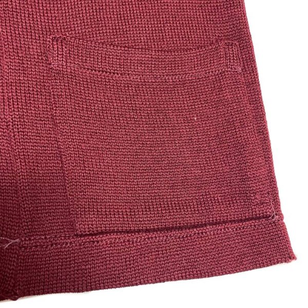 画像8: 40's SOLID  WOOL KNIT CARDIGN   BURGUNDY (8)