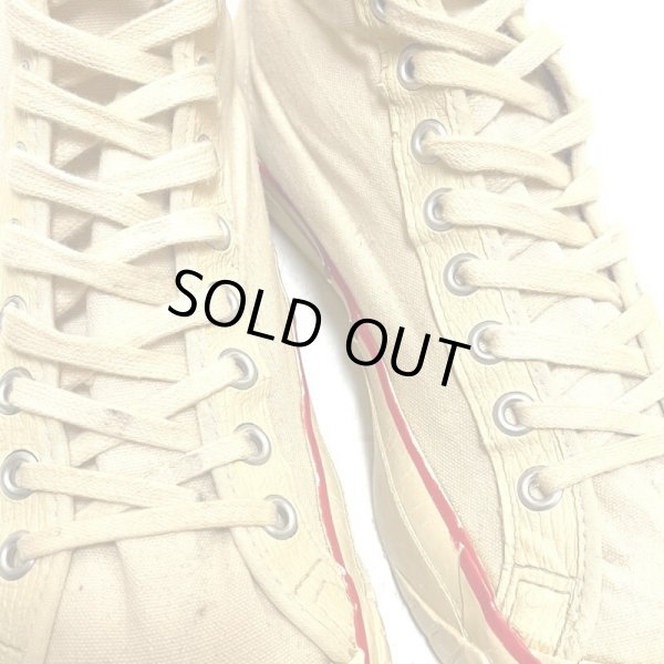 画像20: 50's "KEDS"  COTTON CANVAS SNEAKER  Hi. CUT  WHITE　size:8 1/2 (20)
