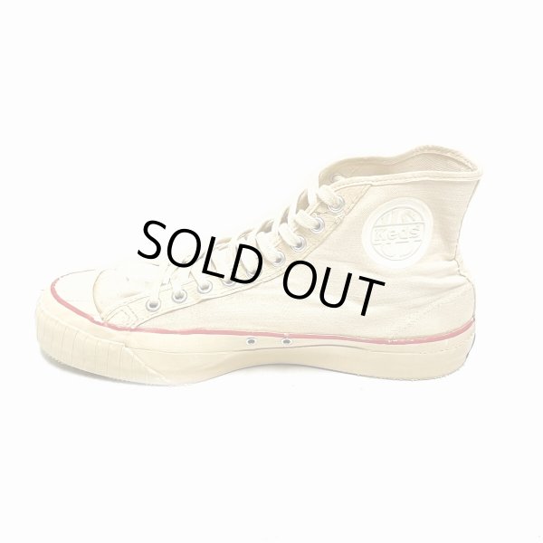 画像14: 50's "KEDS"  COTTON CANVAS SNEAKER  Hi. CUT  WHITE　size:8 1/2 (14)
