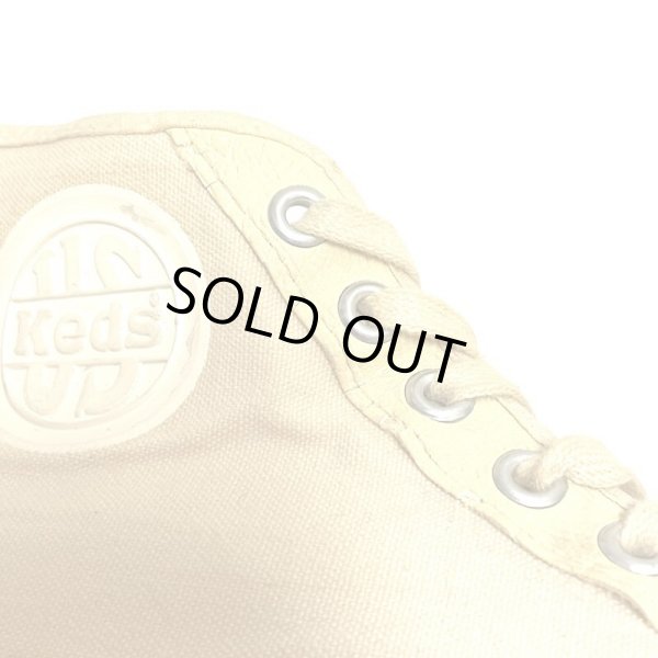 画像19: 50's "KEDS"  COTTON CANVAS SNEAKER  Hi. CUT  WHITE　size:8 1/2 (19)