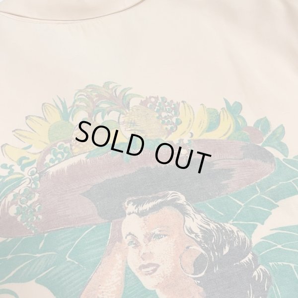 画像6: 40's "Cavedon"　HAND PRINTED PANNEL　（PINUP GIRL）　HAWAIIAN SHIRTS (6)