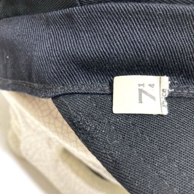 画像1: 50's DEAD STOCK　BLACK COTTON TWILL　ENGINEER STYLE　WORK CAP