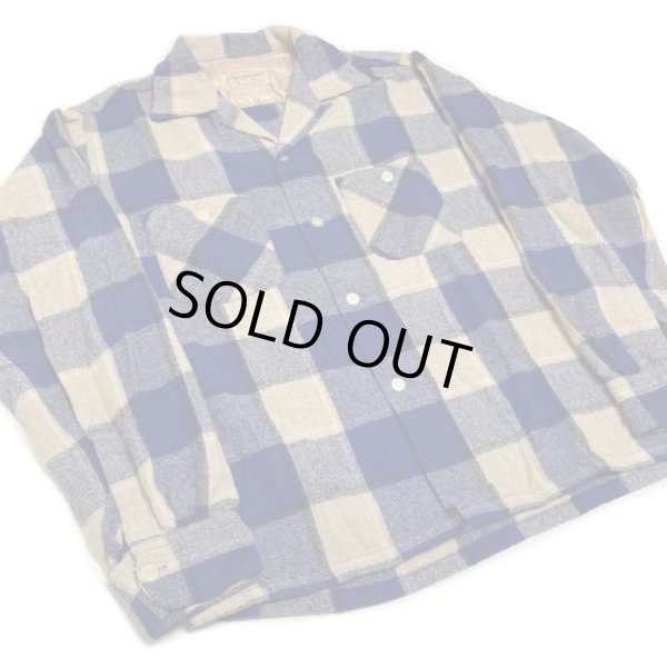 画像2: 50's "PENNEYS TOWNCRAFT" BOX型　OPEN COLLAR WOOL SHIRTS (2)