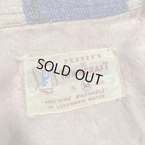 画像5: 50's "PENNEYS TOWNCRAFT" BOX型　OPEN COLLAR WOOL SHIRTS (5)