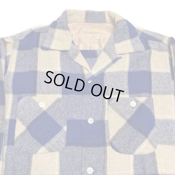 画像4: 50's "PENNEYS TOWNCRAFT" BOX型　OPEN COLLAR WOOL SHIRTS (4)