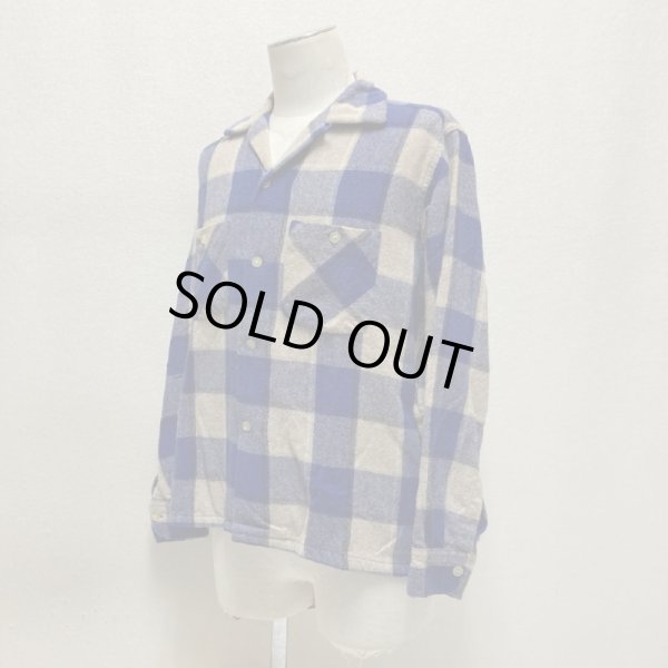 画像17: 50's "PENNEYS TOWNCRAFT" BOX型　OPEN COLLAR WOOL SHIRTS (17)