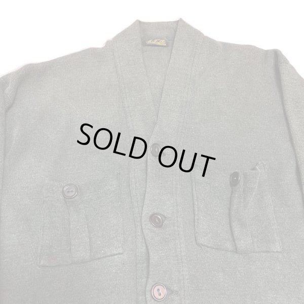 画像4: 20's　COTTON WORK CARDIGAN　with 4 PATCHED POCKETS　VERY OLD,　VERY GOOD STYLE,　and UNUSUAL ALL COTTON MATERIAL (4)