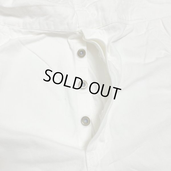 画像8: 30's DOUBLE PINS HOOK　WHITE H.B.T.　BIB OVERALL　WITH EMBROIDERY (8)