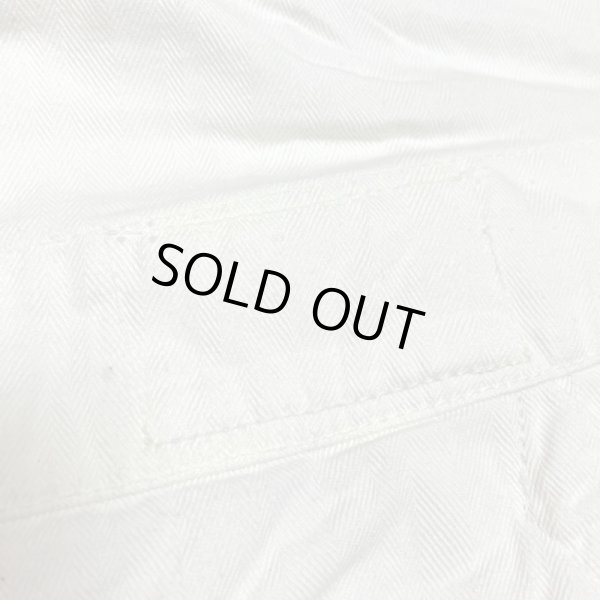 画像7: 30's DOUBLE PINS HOOK　WHITE H.B.T.　BIB OVERALL　WITH EMBROIDERY (7)