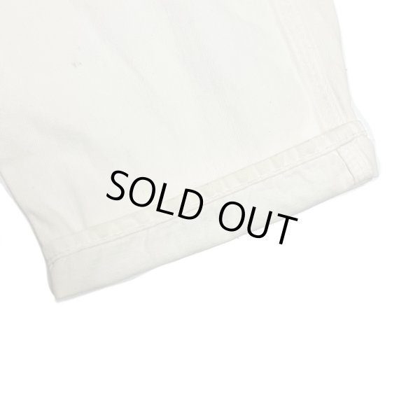 画像15: 30's DOUBLE PINS HOOK　WHITE H.B.T.　BIB OVERALL　WITH EMBROIDERY (15)