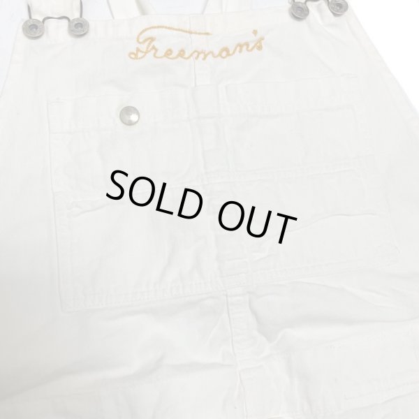画像6: 30's DOUBLE PINS HOOK　WHITE H.B.T.　BIB OVERALL　WITH EMBROIDERY (6)
