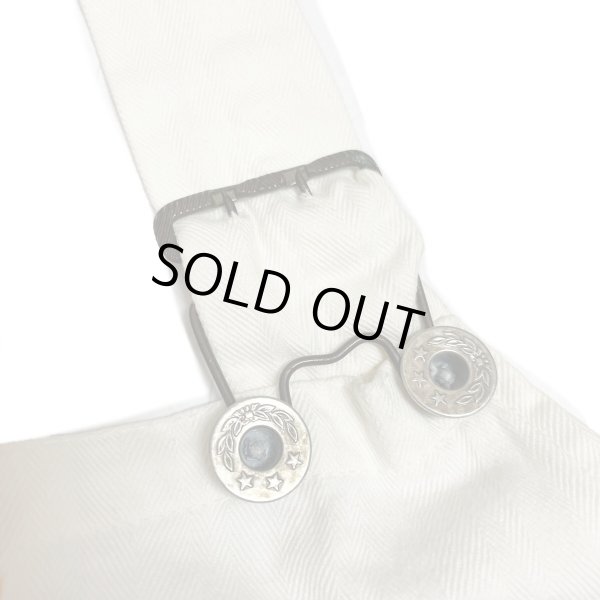 画像10: 30's DOUBLE PINS HOOK　WHITE H.B.T.　BIB OVERALL　WITH EMBROIDERY (10)
