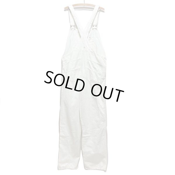 画像2: 30's DOUBLE PINS HOOK　WHITE H.B.T.　BIB OVERALL　WITH EMBROIDERY (2)